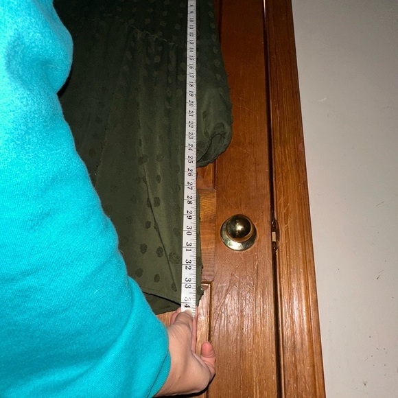 KIRUNDO Emerald Green Babydoll Swiss dot dress. - Picture 6 of 6